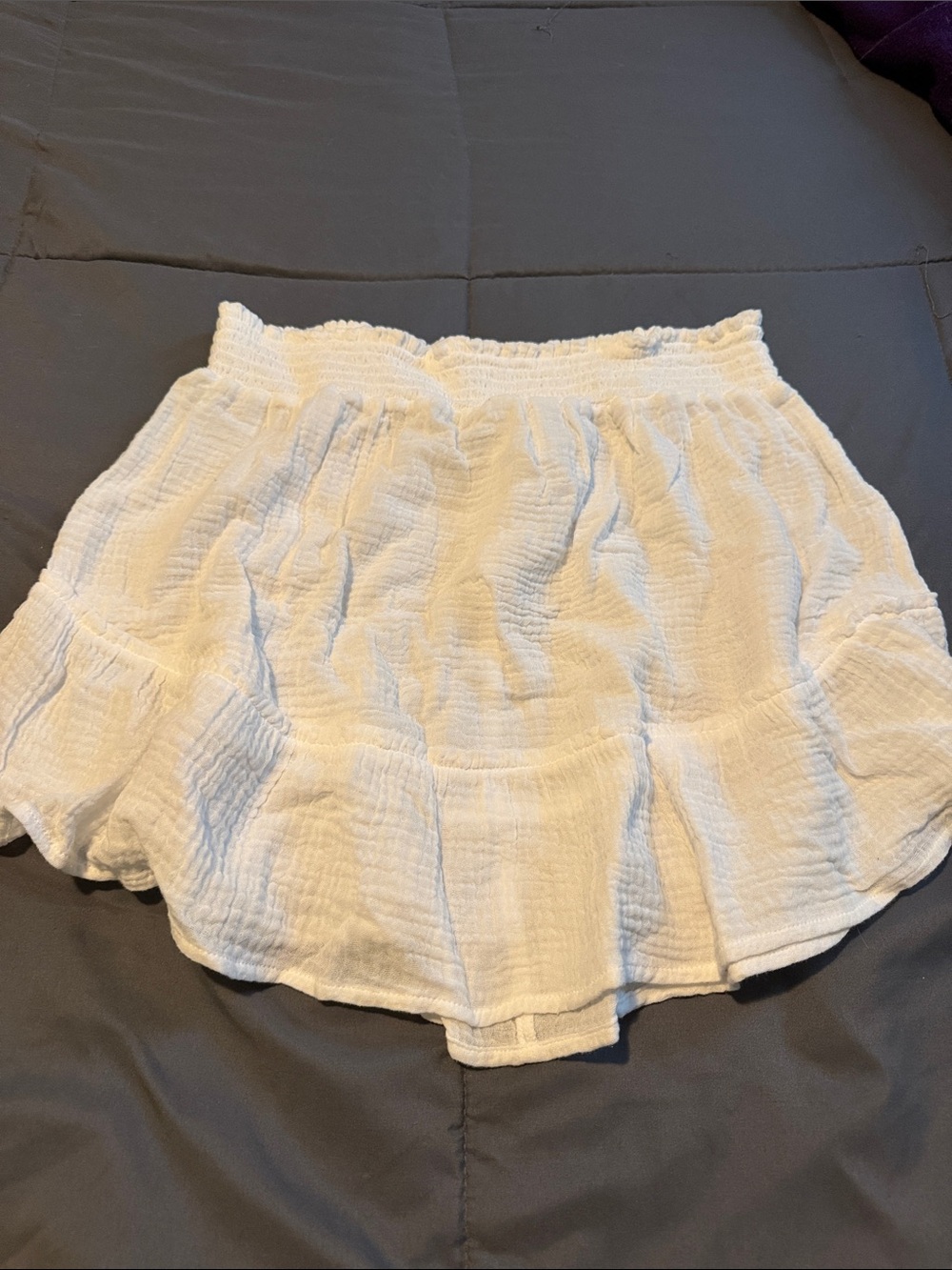 wild fable White Tiered Crinkle Skater Skirt